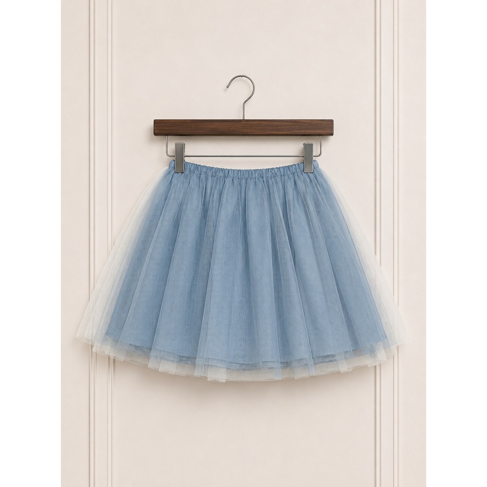 Mini Boden Girls Blue Tulle Tutu Skirt Layered Mesh Elastic‎ Waist Size 9-10Y